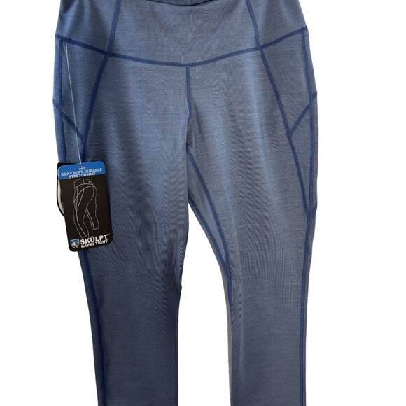 Kühl Ws Skulpt Tight Kapri Slate Blue XS Stretch Knit UPF 50+ Activewear - Picture 3 of 10